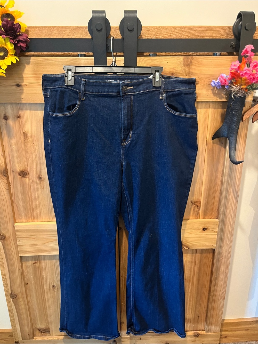 Old Navy Indigo High-Rise Wow Flare Jeans